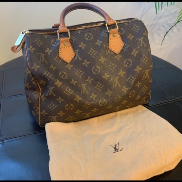 Louis Vuitton Handbags - Louis Vuitton Monogram Canvas Speedy Handbag in Brown and Tan